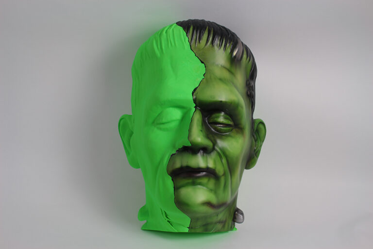 3D printed Frankenstein head